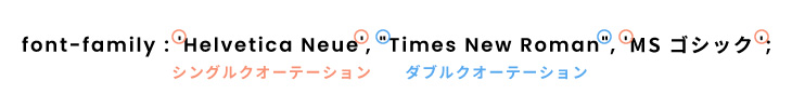 フォント名は「'」か「"」で囲む